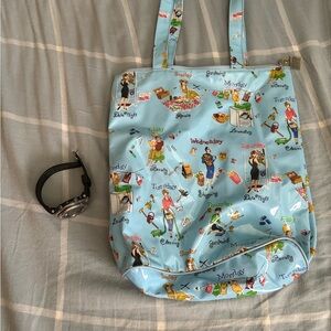 Nick & Nora Light Blue Graphic Tote